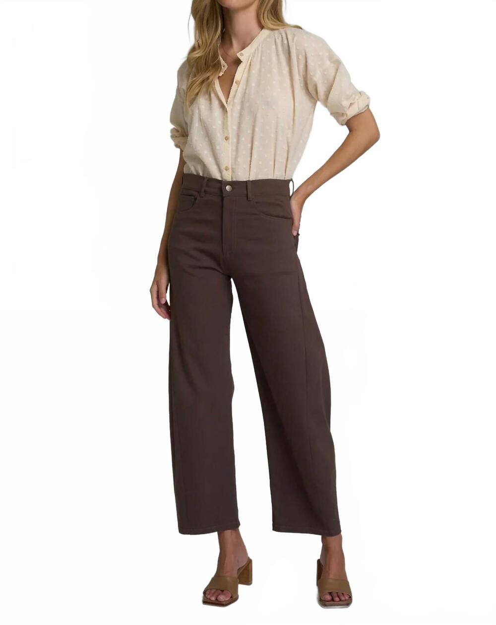 NEW ILOVELILYA guildford cotton pant in chocolate